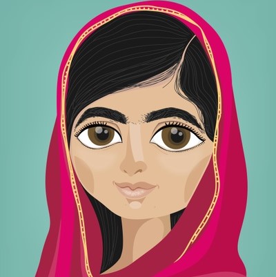Ilustração de Malala