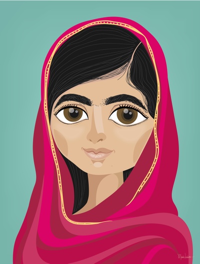 Ilustração de Malala