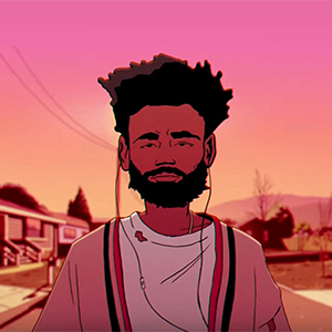 childish gambino em desenho animado