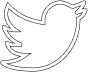 logotipo branco do Twitter